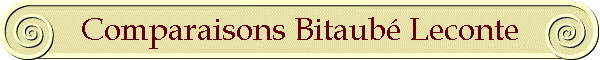 Comparaisons Bitaub Leconte