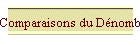 Comparaisons du Dnombrement